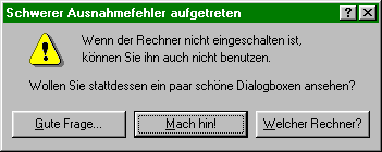 Dialogboxen mit Unterhaltungswert